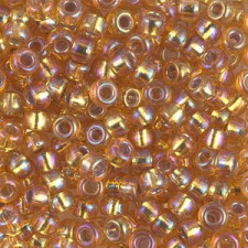 Miyuki rocailles Perlen 6/0 - Silverlined dark gold ab 6-1004